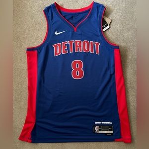 Brand New Kemba Walker Detroit Pistons Nike Dri Fit Blue Road Jersey